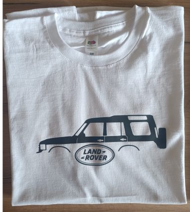 T-Shirt mit Land Rover Discovery 2 Silhouette