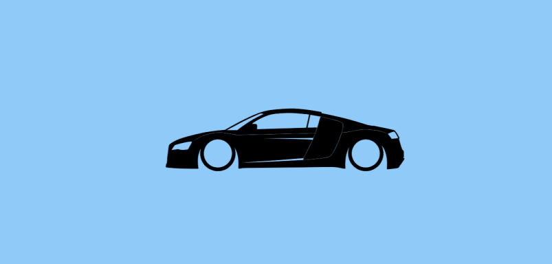 Aufkleber mit Silhouette eines Audi R8