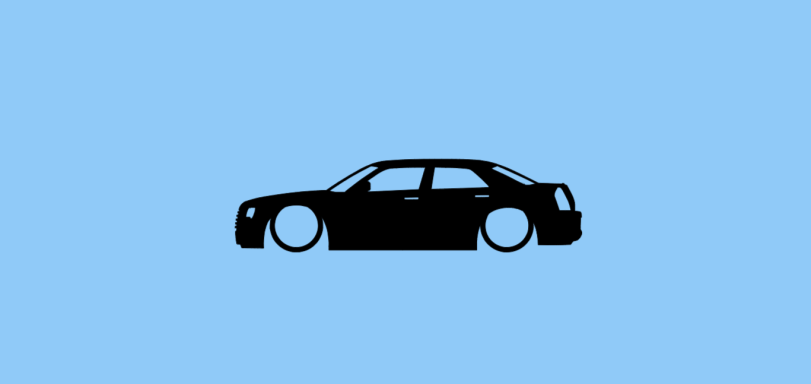 Aufkleber mit Silhouette eines Chrysler 300 C 1. Generation
