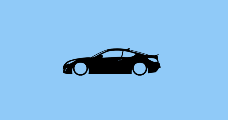 Aufkleber mit Silhouette eines Hyundai Genesis BK