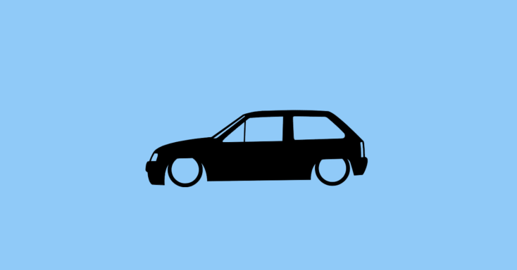 Aufkleber Opel Corsa A Aufkleber mit Silhouette eines Opel Corsa A