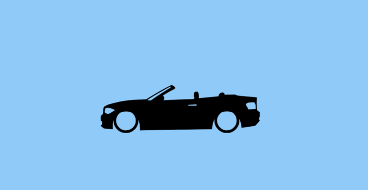 Aufkleber mit Silhouette eines BMW 1er Cabrio E88