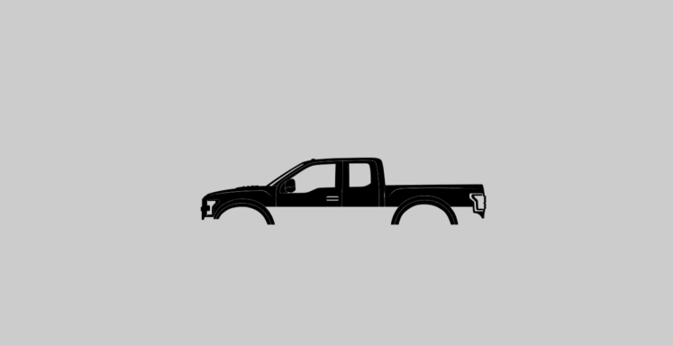 T-Shirt mit Silhouette eines Ford F-150 Raptor 2. Gen