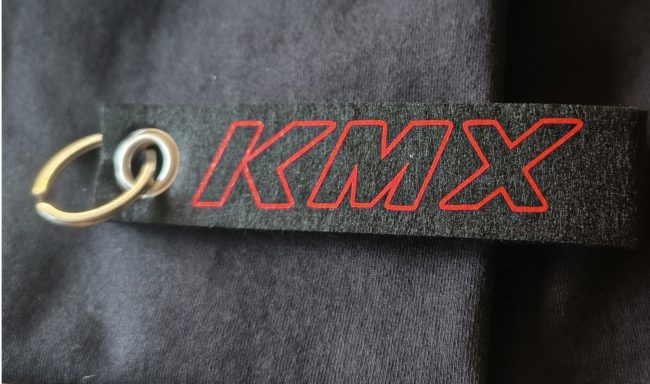 Schwarzer Schlüsselanhänger Kawasaki KMX