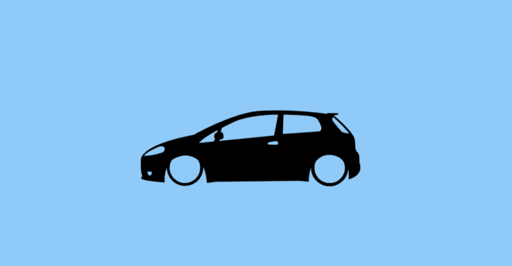 Aufkleber mit Silhouette eines Fiat Grande Punto Evo