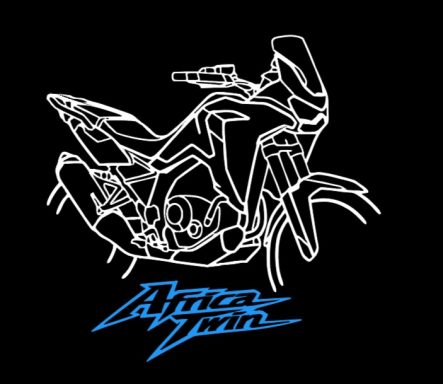 T-Shirt mit Honda Africa Twin CRF