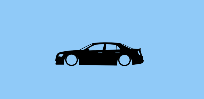 Aufkleber mit der Silhouette eines Chrysler 300C 2. Generation