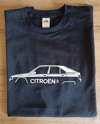 schwarzes T-Shirt mit Citroen BX Silhouette