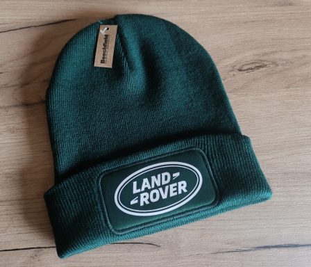 Grüner Beanie mit Land Rover-Logo Aufdruck