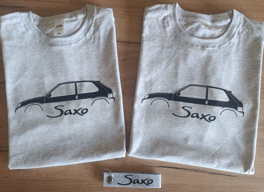  T-Shirt mit Silhouette eines Citroen Saxo VTS/VTR