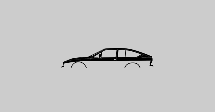 T-Shirt mit Silhouette des Alfa Romeo GTV6