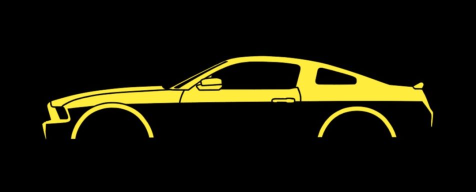 Silhouette eines Ford Mustang GT S197