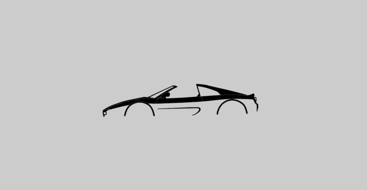 T-Shirt mit Silhouette des Italo-Klassikers Ferrari F355 GTS