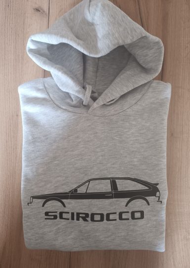 Hoodie mit Silhouette eines VW Scirocco 2