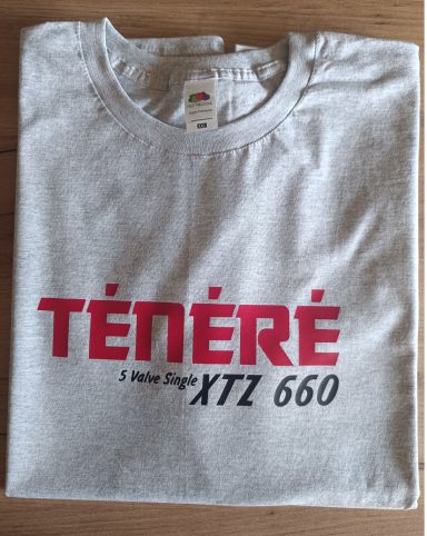 Graues T-Shirt mit dem Aufdruck "TÉNÉRÉ 660 XTZ".