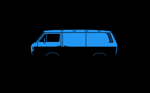 Schwarzes T-Shirt mit VW T3 geschlossen