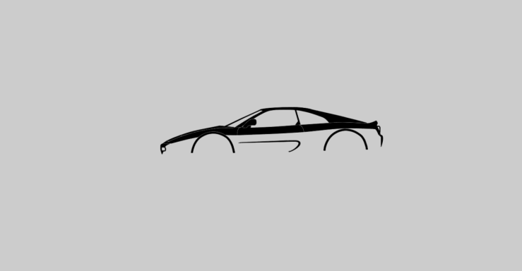 T-Shirt mit Silhouette des Italo-Klassikers Ferrari F355 Berlinetta