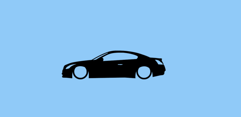 Aufkleber mit Silhouette eines Infiniti G37 Coupe