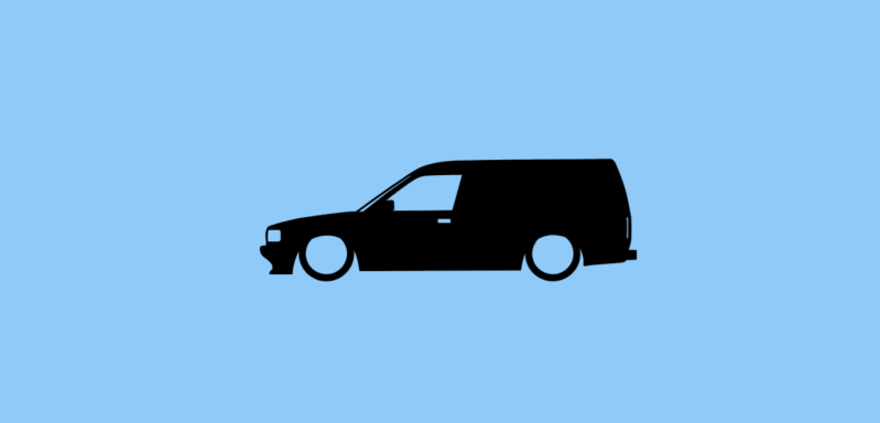 Aufkleber mit Rover Maestro Van (Kastenwagen)