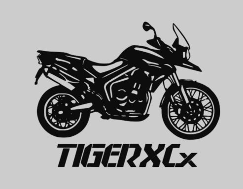T-Shirt mit Silhouette einer Triumph Tiger 800 XCx