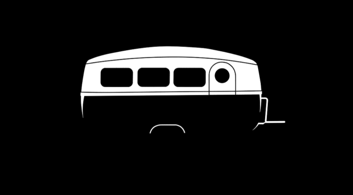 T-Shirt mit Silhouette eines Westfalia 400-2 Campers