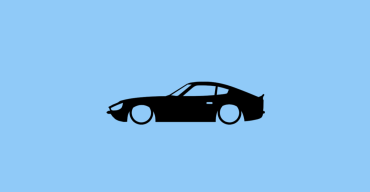 Aufkleber mit Silhouette eines Datsun 240Z/260Z