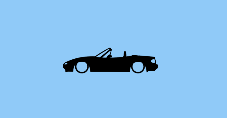 Aufkleber mit Mazda MX5 / Miata NA