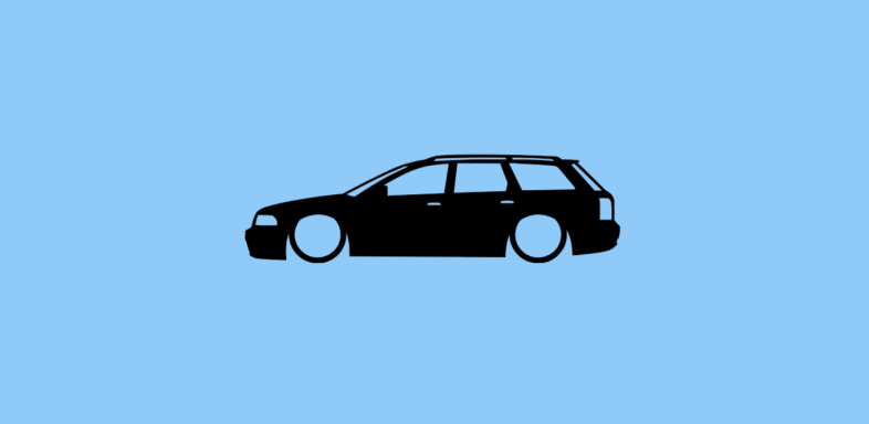 Aufkleber mit Silhouette eines Audi A4 B5 S4 Avant