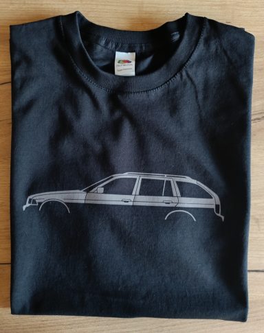 T-Shirt mit Silhouette eines BMW 3er E36 Touring