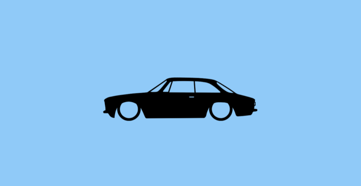 Aufkleber mit Silhouette eines Alfa Romeo Coupe 105/115