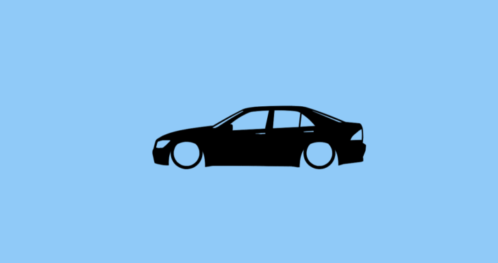 Aufkleber mit Silhouette eines Lexus IS