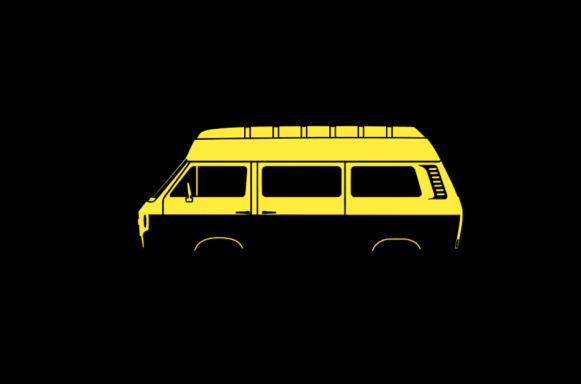 T-Shirt mit VW T3 Hochdach (alter Postbus)