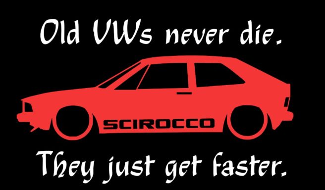 T-Shirt mit tiefergelegten VW Scirocco 1 