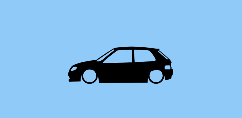Aufkleber mit Silhouette eines Citroen Saxo Ph2