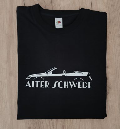 schwarzes T-Shirt Saab 9-3 Aero 