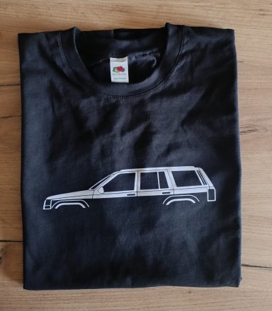 schwarzes T-Shirt mit Jeep Grand Cherokee ZJ