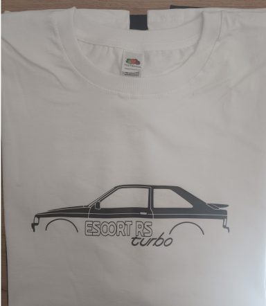 T-Shirt mit Silhouette Ford Escort turbo