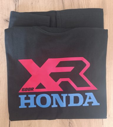 schwarzes T-Shirt passend zur Honda XR600R von 1986