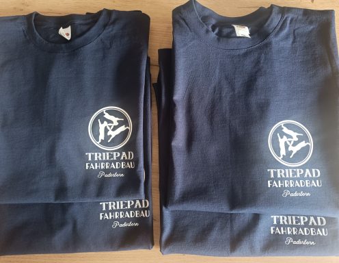 T-Shirt mit Logo von TRIEPAD Fahrradbau