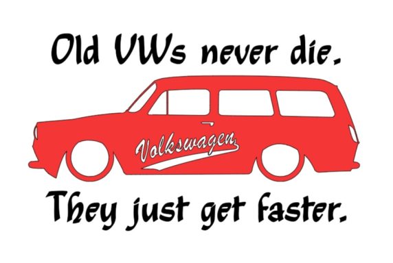 T-Shirt mit tiefergeleten VW Typ 3 Squareback