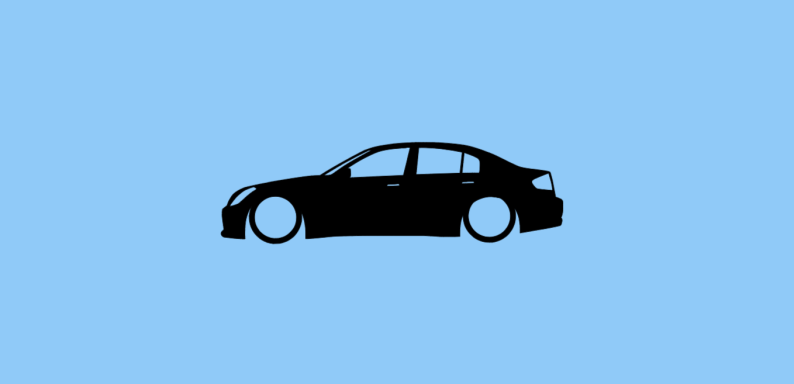 Aufkleber mit Silhouette eines Infiniti G35 Sedan