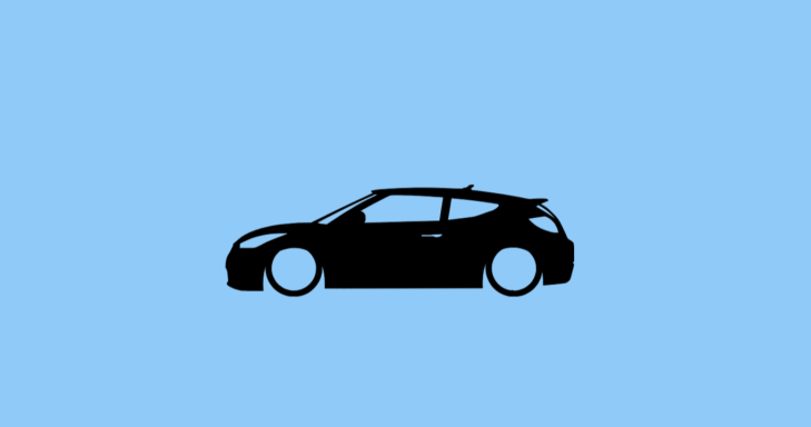 Aufkleber mit Silhouette des Hyundai Veloster