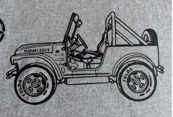 T-Shirt Suzuki LJ80 Offroad graues T-Shirt mit Suzuki LJ80 Offroad