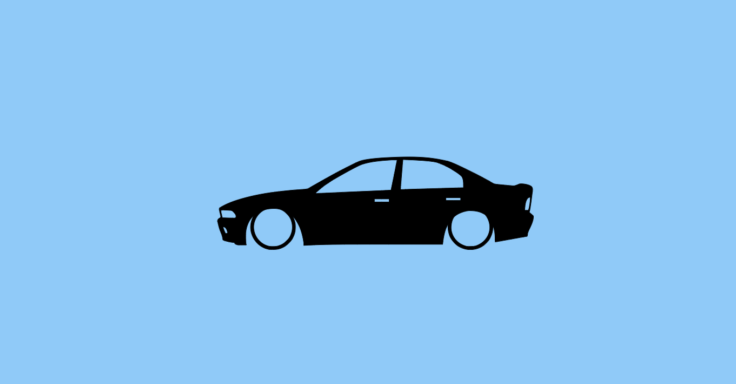 Aufkleber Mitsubishi Galant 8. Gen Aufkleber mit Silhouette eines Mitsubishi Galant 8. Gen