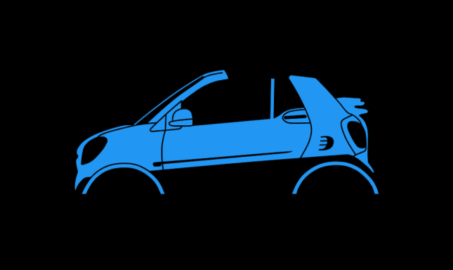 T-Shirt Smart Silhouette W453 Cabrio