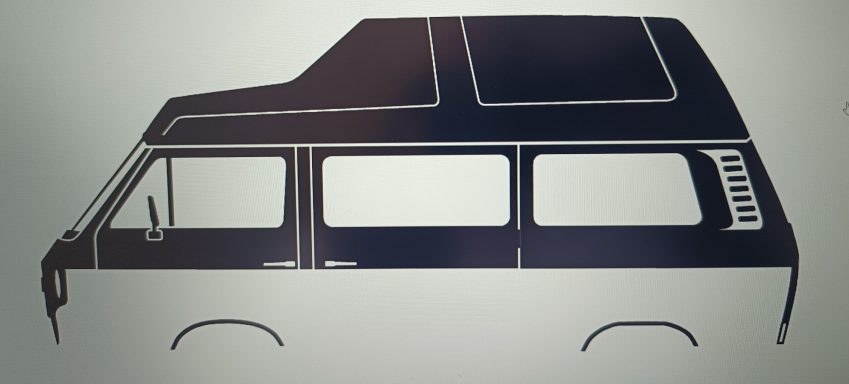 T-Shirt mit VW T3 Westfalia Hochdach