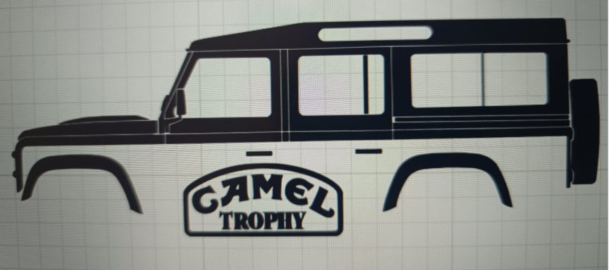 T-Shirt mit Land Rover Defender und Camel Trophy Logo