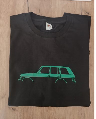 schwarzes T-Shirt mit Range Rover Classic