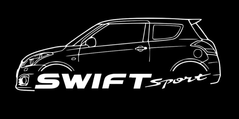 T-Shirt mit Silhouette eines Suzuki Swift sport