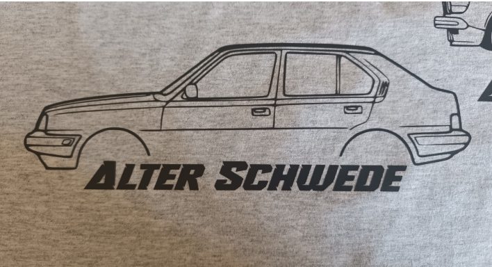 T-Shirt mit Silhouette eines Volvo 340